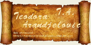 Teodora Aranđelović vizit kartica